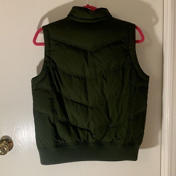 Gap GUC dark green puffy vest Size small - Picture 2 of 5